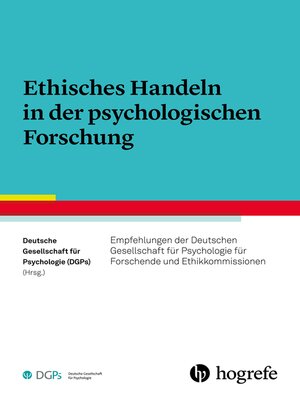 cover image of Ethisches Handeln in der psychologischen Forschung
